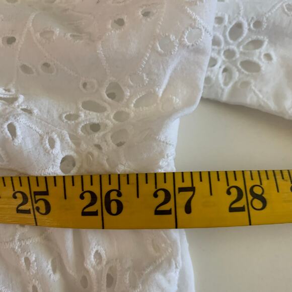 MELISSA ODABASH Dress XL Corina Full Eyelet V-Neck Wide Sleeve Cotton Cover Up - Picture 15 of 16